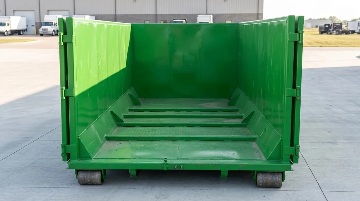 30 yard roll-off dumpster on an Cleveland construction site